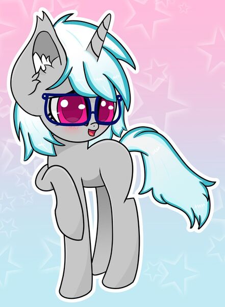 Size: 1024x1392 | Tagged: safe, artist:windy-pony, derpibooru import, oc, oc:windshear, pony, unicorn, cute, female, glasses, mare, raised leg, shy, solo