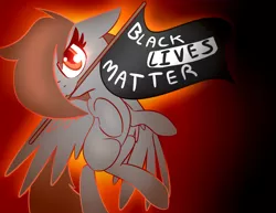 Size: 2200x1700 | Tagged: safe, artist:nevaylin, derpibooru import, oc, oc:nevaylin, unofficial characters only, pegasus, pony, black lives matter, female, flag, gradient background, looking at you, mare, politics, solo