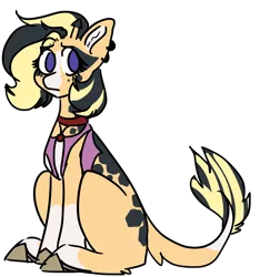 Size: 4500x4800 | Tagged: safe, artist:seasons, derpibooru import, oc, oc:sugar sands, unofficial characters only, giraffe, pony, female, jewelry, mare, piercing, simple background, solo, transparent background