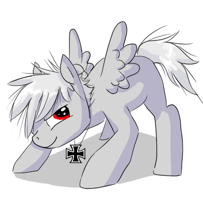 Size: 400x400 | Tagged: safe, artist:ask-pony-gerita, derpibooru import, ponified, pegasus, pony, colt, hetalia, jewelry, male, necklace, prussia, simple background, solo, transparent background