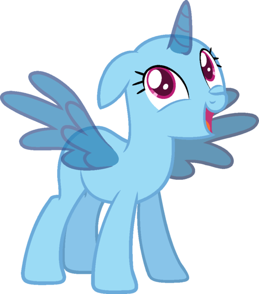 Size: 964x1091 | Tagged: safe, artist:pegasski, derpibooru import, oc, unofficial characters only, alicorn, pony, newbie dash, alicorn oc, bald, base, eyelashes, horn, open mouth, simple background, smiling, solo, spread wings, transparent background, wings