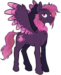 Size: 709x871 | Tagged: safe, artist:malphym, derpibooru import, oc, oc:hestia, pegasus, pony, colored wings, female, magical lesbian spawn, mare, multicolored wings, offspring, parent:princess luna, parent:twinkleshine, simple background, solo, transparent background, wings