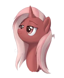 Size: 1250x1530 | Tagged: safe, artist:brisineo, derpibooru import, oc, oc:cherry sundae, unofficial characters only, unicorn, fallout equestria, fallout equestria: broken bonds, bed hair, fanfic art, simple background, smiling, transparent background