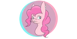Size: 1720x880 | Tagged: safe, artist:rafuki, derpibooru import, pinkie pie, pony, bubble, bust, nose piercing, nose ring, piercing, simple background, solo, transparent background