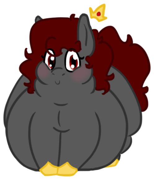 Size: 497x581 | Tagged: safe, artist:queenfrau, derpibooru import, oc, oc:queen frau, unofficial characters only, earth pony, pony, belly, big belly, blushing, chubby cheeks, crown, earth pony oc, fat, futa, herm, intersex, jewelry, neck roll, obese, queen, regalia, simple background, solo, transparent background, wide hips