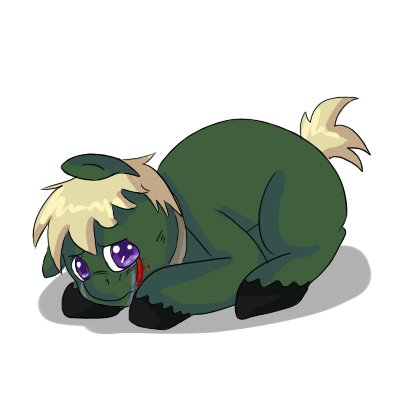 Size: 400x400 | Tagged: safe, artist:ask-pony-gerita, derpibooru import, ponified, earth pony, pony, blood, colored hooves, colt, crying, germany, hetalia, male, simple background, smiling, solo, transparent background, unshorn fetlocks