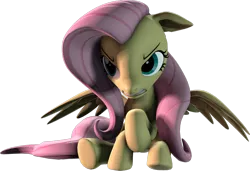 Size: 1280x874 | Tagged: safe, artist:melodiousmarci, derpibooru import, fluttershy, pegasus, pony, 3d, angry, artist training grounds 2020, atg 2020, badass, beware the nice ones, floppy ears, flutterbadass, flutterrage, gritted teeth, newbie artist training grounds, revamped ponies, sfm pony, simple background, sitting, solo, source filmmaker, transparent background