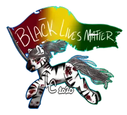 Size: 3300x3000 | Tagged: alternate version, artist:lightningchaser13, artist:lightningchaserarts, black lives matter, blood, derpibooru import, dreadlocks, flag, male, mouth hold, oc, oc:protest, politics, semi-grimdark, simple background, solo, stallion, the racism in the fandom ends now, transparent background, unofficial characters only, zebra