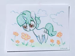 Size: 1200x893 | Tagged: safe, artist:dawnfire, derpibooru import, oc, unofficial characters only, pony, unicorn, cloud, commission, flower, solo, traditional art