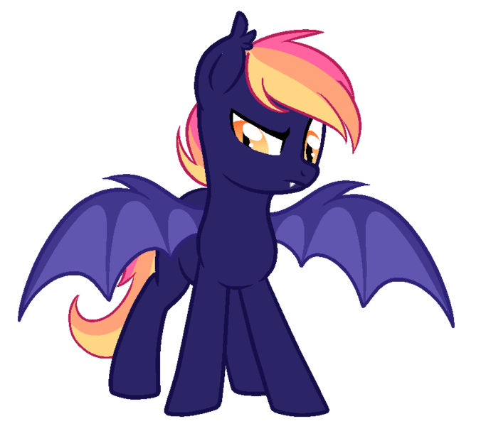 Size: 838x744 | Tagged: safe, artist:rubyg242, derpibooru import, oc, oc:ambrosia atlas, bat pony, pony, magical lesbian spawn, male, offspring, parent:applejack, parent:rainbow dash, parents:appledash, simple background, solo, stallion, transparent background