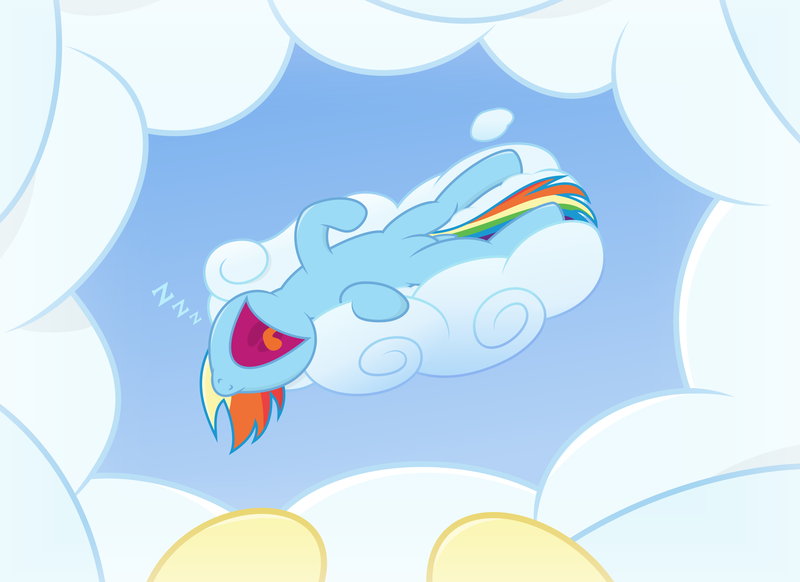 Size: 2750x2000 | Tagged: safe, artist:devfield, derpibooru import, fluttershy, rainbow dash, pony, atg 2020, cloud, dock, female, looking at someone, mare, newbie artist training grounds, offscreen character, on a cloud, on back, onomatopoeia, open mouth, passed out, pov, shadow, show accurate, sky, sleeping, sleeping on cloud, snoring, sound effects, tongue out, uvula, volumetric mouth, zzz