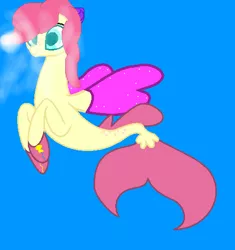 Size: 465x495 | Tagged: artist:eeveegirl324, derpibooru import, fusion, merpony, my little pony: the movie, pinkie pie, princess skystar, safe, solo