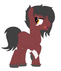 Size: 383x446 | Tagged: safe, artist:xxtyronendip4everxx, artist:xxwerecatdipperxx, derpibooru import, oc, oc:griffin, unofficial characters only, earth pony, bandage, scar, simple background, solo, transparent background