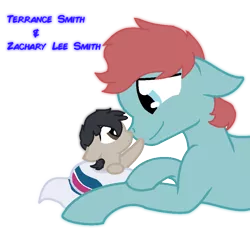 Size: 876x828 | Tagged: safe, artist:xxtyronendip4everxx, artist:xxwerecatdipperxx, derpibooru import, oc, oc:terrance, oc:zachary, unofficial characters only, pony, baby, baby pony, blanket, boop, female, male, mother and child, mother and son, simple background, transparent background