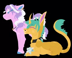 Size: 1250x1000 | Tagged: safe, artist:lepiswerid, derpibooru import, diamond tiara, snails, oc, oc:snow pearl, earth pony, pony, unicorn, angry, annoyed, baby, baby pony, black background, collar, father and child, father and daughter, female, freckles, jewelry, looking up, lying down, male, married, married couple, marsverse, messy mane, mother and child, mother and daughter, necklace, parent:diamond tiara, parent:snails, parents:diamondsnail, redesign, scowl, simple background