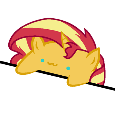 Size: 400x400 | Tagged: safe, artist:thread8, derpibooru import, sunset shimmer, pony, unicorn, bongo cat, cute, nyanset shimmer, simple background, white background