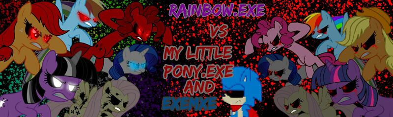 Size: 1600x478 | Tagged: safe, derpibooru import, pony, fanfic:rainbow factory, applejack.exe, creepypasta, flutter island, fluttershy.exe, horror, image, j.b.m, jpeg, pinkie pie.exe, rainbow dash.exe, rainbow.exe, rarity.exe, smile.exe, sonic the hedgehog, sonic the hedgehog (series), sonic.exe, twilight sparkle.exe, zalgo, zalgo pie