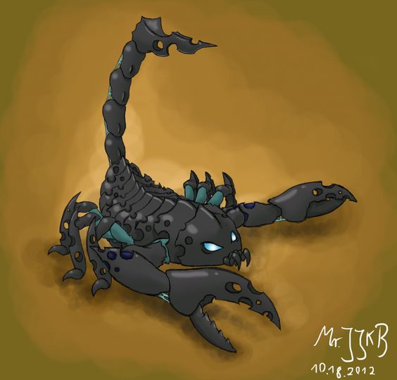 Size: 564x540 | Tagged: artist needed, changeling, claws, concept art, derpibooru import, disguise, disguised changeling, journey of the spark, safe, scorpion, scorpion changeling, signature, stinger