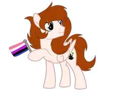 Size: 2400x1770 | Tagged: safe, artist:circuspaparazzi5678, derpibooru import, oc, unofficial characters only, pegasus, pony, base used, blue and green eyes, cute, genderfluid, genderfluid pride flag, parent:breanna, parent:stephanie the clown, pride, pride flag, pride month, shipping, simple background, smiling, solo, transparent background