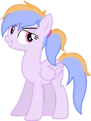 Size: 1280x1700 | Tagged: artist:melodiousmarci, derpibooru import, inkscape, oc, oc:swift shot, pegasus, ponytail, safe, simple background, smug, solo, transparent background, vector