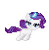 Size: 100x102 | Tagged: safe, artist:rj-p, derpibooru import, rarity, pony, unicorn, the cutie mark chronicles, animated, desktop ponies, female, filly, filly rarity, gif, magic, magic aura, pixel art, rariquest, simple background, solo, sprite, transparent background, younger