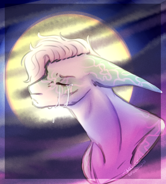 Size: 2409x2666 | Tagged: safe, artist:amcirken, derpibooru import, oc, pony, bust, crying, portrait, solo