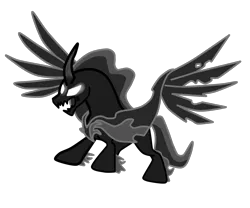 Size: 3000x2500 | Tagged: safe, artist:jezzarat, derpibooru import, pony of shadows, pony, shadow pony, villains of equestria collab, shadow play, creature, digital art, simple background, transparent background