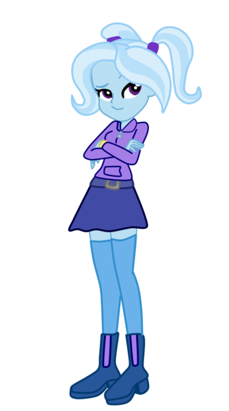 Size: 915x1638 | Tagged: safe, artist:gmaplay, derpibooru import, trixie, equestria girls, alternate hairstyle, babysitter trixie, clothes, hoodie, simple background, solo, transparent background, vector