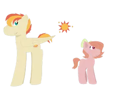 Size: 1280x905 | Tagged: safe, artist:meiodrama, derpibooru import, oc, unofficial characters only, bat pony, earth pony, pegasus, pony, wingless bat pony, bow, brother and sister, colt, fangs, female, filly, hair bow, male, offspring, parent:big macintosh, parent:fluttershy, parents:fluttermac, siblings, simple background, transparent background, wingless