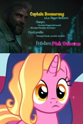 Size: 500x750 | Tagged: suggestive, derpibooru import, edit, edited screencap, screencap, luster dawn, princess twilight 2.0, twilight sparkle, twilight sparkle (alicorn), alicorn, pony, unicorn, the last problem, bestiality, captain boomerang, caption, carpet, confused, cropped, curious, faic, female, image macro, interspecies, mare, solo focus, suicide squad, text, that is my fetish, throne room, zoom