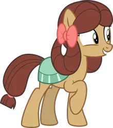 Size: 4000x4539 | Tagged: safe, artist:melisareb, derpibooru import, yona, ponified, earth pony, pony, she's all yak, .svg available, absurd resolution, cute, female, inkscape, mare, pony yona, raised hoof, simple background, smiling, solo, species swap, transparent background, vector, yonadorable