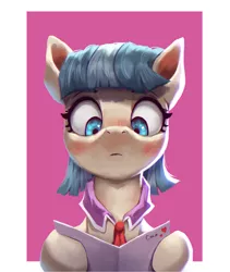 Size: 2150x2550 | Tagged: safe, artist:vanillaghosties, derpibooru import, coco pommel, earth pony, pony, atg 2020, blushing, female, hoof hold, letter, love letter, mare, newbie artist training grounds, reading, solo