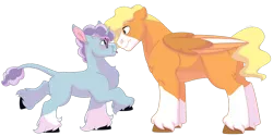 Size: 1280x640 | Tagged: safe, artist:itstechtock, derpibooru import, oc, oc:sketch a. doodle, oc:tech tock, unofficial characters only, pegasus, pony, unicorn, male, simple background, stallion, tongue out, transparent background