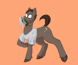 Size: 3000x2500 | Tagged: safe, artist:limebeatz, derpibooru import, ponified, earth pony, pony, clothes, cutie mark, drugs, grand theft auto, male, meth, molotov cocktail, shirt, simple background, solo, stubble, tail, tattoo, trevor philips