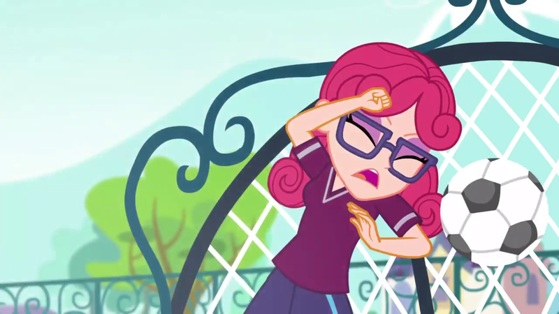 Size: 1920x1080 | Tagged: safe, derpibooru import, screencap, alizarin bubblegum, equestria girls, equestria girls series, sock it to me, spoiler:eqg series (season 2), football, solo, sports