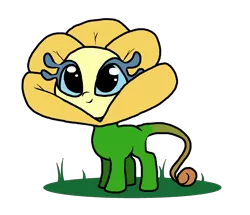 Size: 2484x2132 | Tagged: artist:smirk, cute, derpibooru import, flower, ms paint, oc, oc:goldie, original species, plant, plant pony, safe, seed, simple background, solo, transparent background, unofficial characters only
