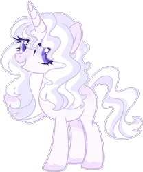 Size: 1870x2250 | Tagged: safe, artist:kurosawakuro, derpibooru import, oc, pony, unicorn, base used, female, magical lesbian spawn, mare, offspring, parent:fleur-de-lis, parent:rarity, parents:fleurity, simple background, solo, transparent background