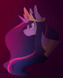 Size: 1280x1565 | Tagged: safe, artist:zezhirdeliora, derpibooru import, princess twilight 2.0, twilight sparkle, twilight sparkle (alicorn), alicorn, pony, the last problem, female, gradient background, mare, older, older twilight, solo