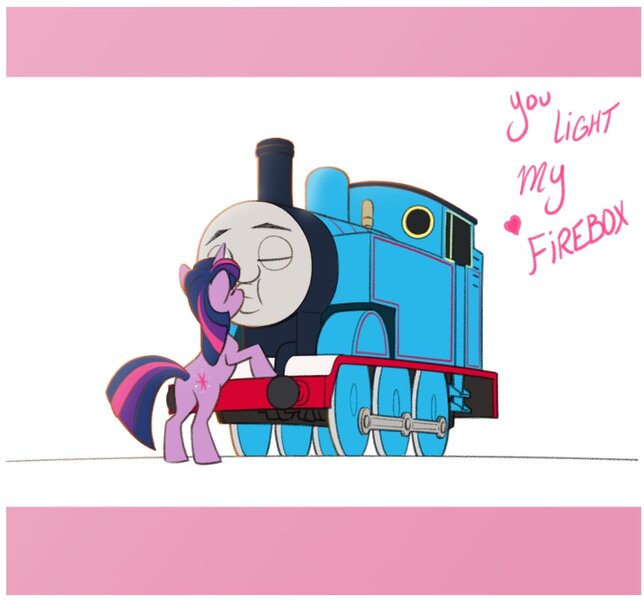 twilight sparkle and thomas the tank engine