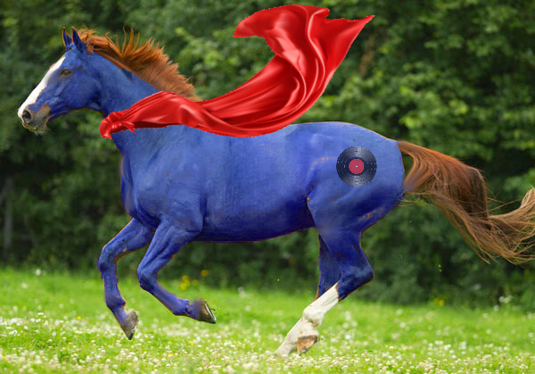 Size: 600x419 | Tagged: safe, derpibooru import, oc, oc:bizarre song, horse, pony, cape, clothes, irl, irl horse, photo, recolored hoers, running