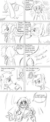 Size: 500x1200 | Tagged: safe, artist:askponybrandenburg, derpibooru import, ponified, earth pony, pegasus, pony, unicorn, brandenburg, comic, dialogue, female, lineart, mare, monochrome, prussia