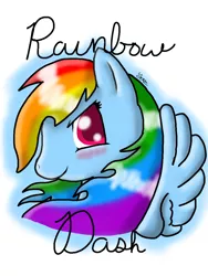 Size: 768x1024 | Tagged: artist:yazmen10, derpibooru import, pegasus, rainbow dash, safe, solo