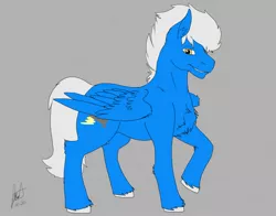 Size: 1280x1003 | Tagged: safe, artist:solex, derpibooru import, oc, oc:jetstream, oc:solex, unofficial characters only, pegasus, pony, blue, colored, male, solo, stallion, wings