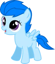 Size: 2833x3287 | Tagged: safe, artist:nero-narmeril, derpibooru import, oc, oc:blue flame, pegasus, pony, female, filly, simple background, solo, transparent background