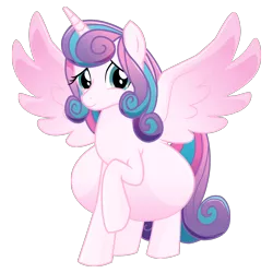 Size: 1280x1280 | Tagged: safe, artist:xniclord789x, derpibooru import, princess flurry heart, alicorn, pony, belly, big belly, cute, female, flurrybetes, image, mama flurry, mare, older, older flurry heart, one hoof raised, png, pregnant, simple background, spread wings, transparent background, wings