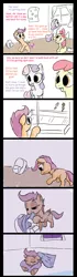 Size: 718x2558 | Tagged: safe, artist:gavalanche, derpibooru import, edit, editor:scootabuser, apple bloom, scootaloo, sweetie belle, earth pony, pegasus, pony, unicorn, backpack, blanket, clubhouse, comic, cropped, crusaders clubhouse, cutie mark crusaders, homeless, no catchlights, sad, scootalone, sleeping, underhoof