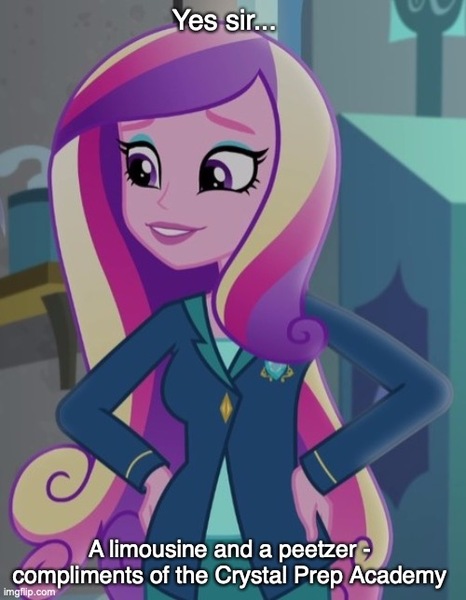 Size: 500x644 | Tagged: safe, derpibooru import, edit, edited screencap, screencap, princess cadance, equestria girls, friendship games, caption, cropped, dean cadance, hand on hip, home alone 2: lost in new york, image macro, imgflip, meme, peetzer, solo, text, that pony sure does love pizza