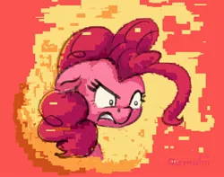 Size: 3424x2700 | Tagged: safe, artist:aemantaslim, derpibooru import, pinkie pie, earth pony, pony, angry, atg 2020, bust, female, high res, mare, newbie artist training grounds, pixel art, solo, watermark