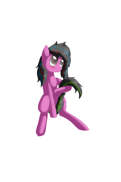 Size: 1600x2400 | Tagged: safe, artist:tomat-in-cup, derpibooru import, oc, oc:rainbow heart, unofficial characters only, earth pony, pony, earth pony oc, simple background, sitting, smiling, solo, transparent background