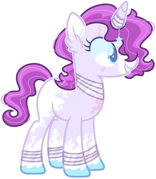 Size: 1690x1930 | Tagged: safe, artist:kurosawakuro, derpibooru import, oc, unofficial characters only, pony, unicorn, base used, coat markings, magical lesbian spawn, offspring, parent:rarity, parent:tempest shadow, parents:tempity, scar, simple background, solo, transparent background